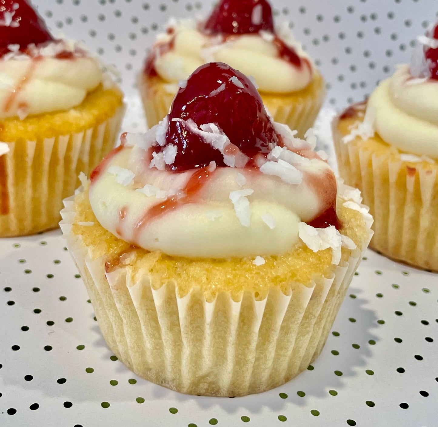 Raspberry Coconut Cupcakes