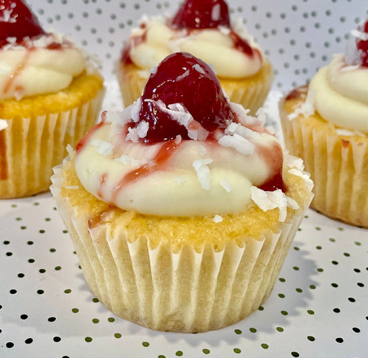 Raspberry Coconut Cupcakes