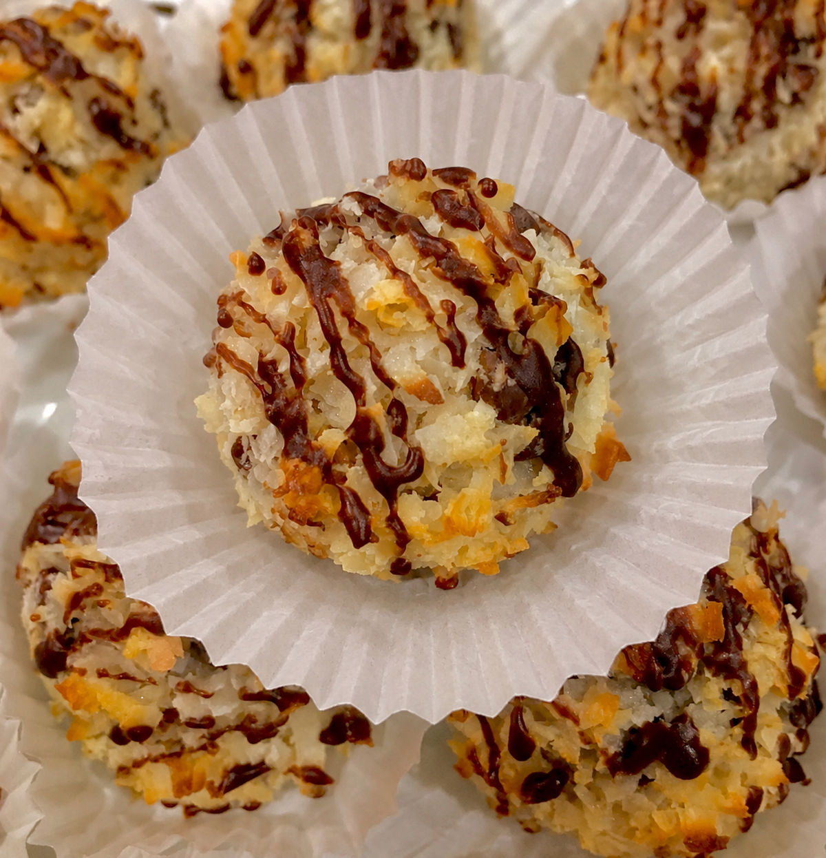 German Chocolate Macaroons