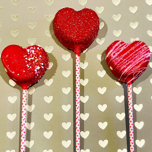 Heart Shaped Cherry Cake Pops